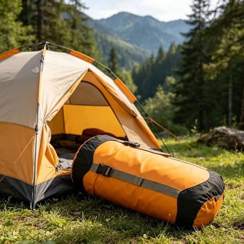 Compression Sack, Compression Stuff Sack, Water-Resistant & Ultralight Sleeping Bag Stuff Sack - Space Saving Gear for Camping, Hiking