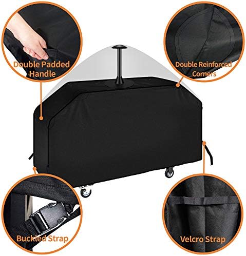 iCOVER 36 inch Griddle Cover for Blackstone, 600D Heavy Duty Waterproof Canvas Flat Top Gas Grill Covers for 36" Grills 1554 1825 for Weber 36” Griddles Camp Chef 600 with Support Pole