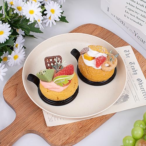EjonirInjonir 12pcs Unbreakable Beige Wheat Straw Dinnerware Sets RV Dining