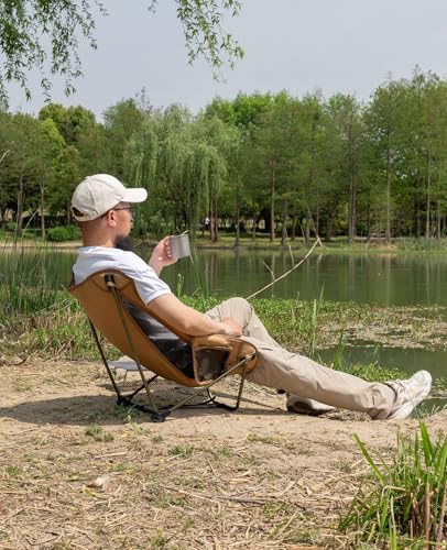 iClimb Low Ultralight Compact Folding Chair (Khaki)