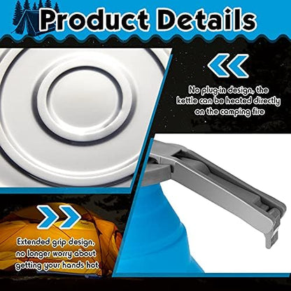 Geiserailie 1.5l Portable Collapsible Kettle Camping Pot