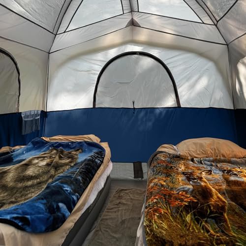 UNP 6 Person Tents for Camping Waterproof Family Cabin Tent with Rainfly