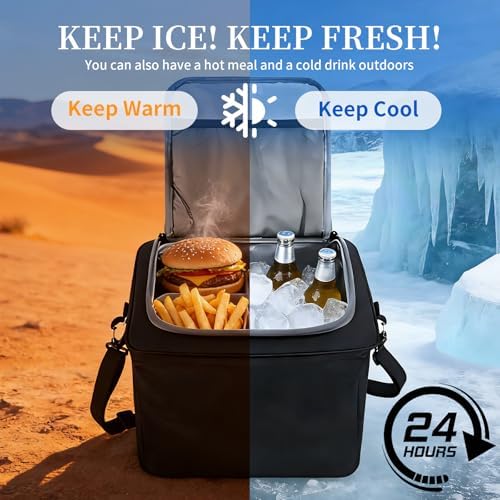 95L Collapsible Car Trunk Organizer, Detachable Insulated Cooler Bag