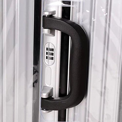 JenKin Luggage Protector Suitcase Cover PVC Waterproof Travel Suitcase Fits Most 20" to 30"（24" (16.1" L x 11.0" W x 24.0" H)）