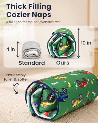 Primlect Toddler Nap Mat with Pillow, Thickened Extra Large Sleeping Bag