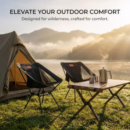 2 Pack Lightweight Camping Chairs for Adults & Teens