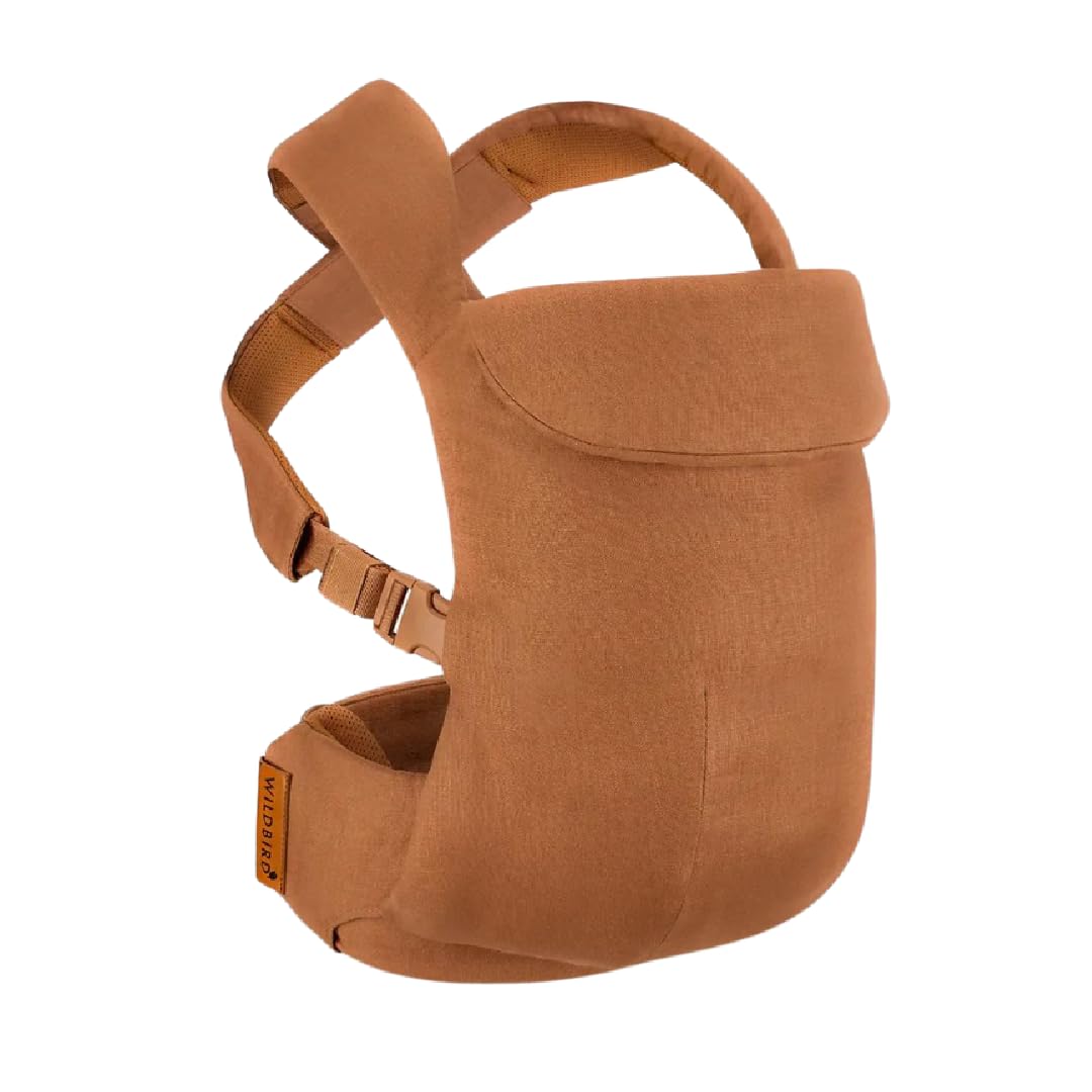 WildBird - Aerial Carrier - 7 to 45 lbs - for Moms, Dads & Caregivers - 100% Natural European Linen Fibers - Versatile & Adjustable - Small Size - Willow Fabric
