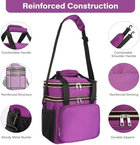 GLENKEY Expandable Lunch Box Women Insulated Soft Leakproof Cooler Bag