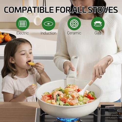 23 Pcs Pots and Pans Set Non Stick, Detachable Handle Cookware