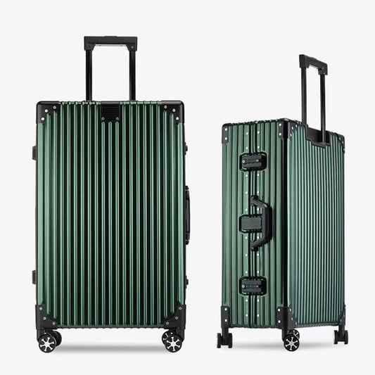 HotWay 28 Inch All Aluminum Checked in Luggage, Hard Shell Suitcase with Spinner Wheels and TSA Lock, Large Suitcase for Travel