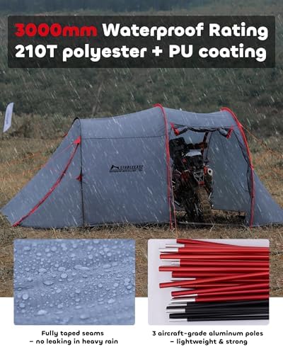 2-Person Waterproof Motorcycle Tent for Camping