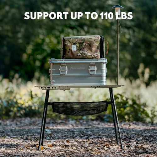 Naturehike Tactical Camping Table - Adjustable Height, 5.7 lbs, Quick Setup