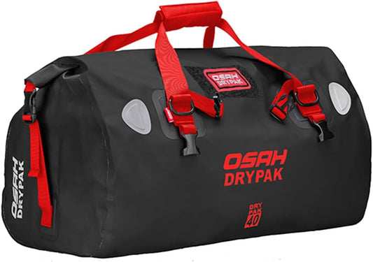 Waterproof Duffel& Luggage Bag - Motorcycle Dry Bag Tail Saddle Bags with Roll Top Closure,Large Storage Space,for Camping, Kayaking, Fishing & Traveling(SkyBlack, 40L)
