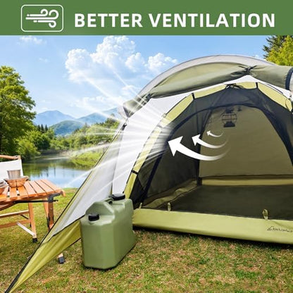 Clostnature Camping Tent with Porch - Waterproof 2 Person Tent for Camping