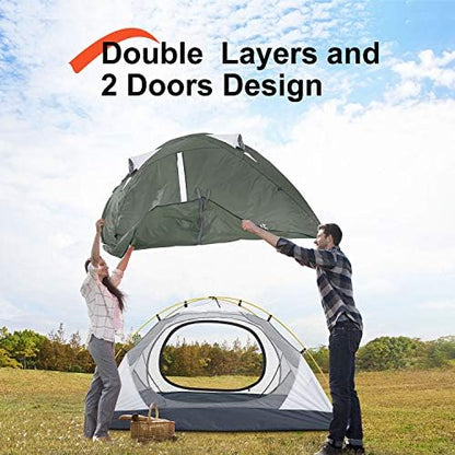 BISINNA 2 Person Camping Lightweight 4.3lbs 20DNylon Backpacking Tent
