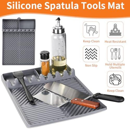 Find law Silicone Tools Mat for Griddle & Kitchen Countertop