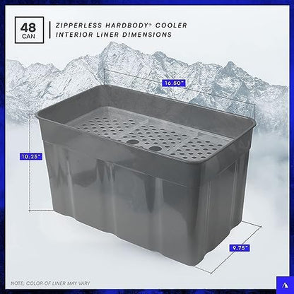 Titan Zipperless HardBody Cooler, Keeps Ice 2 Days