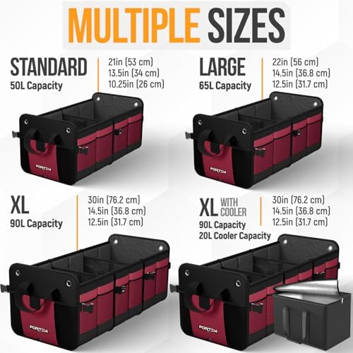 FORTEM Trunk Organizer - Collapsible Car Organizer & Storage Bag for SUVs