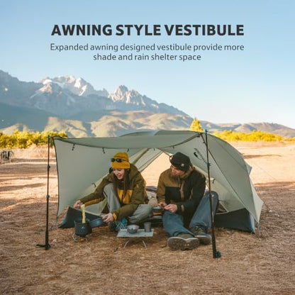 Naturehike Mongar Upgraded 1/2/3 Person Backpacking Tent,Waterproof Lightweight Camping Tent with Footprint