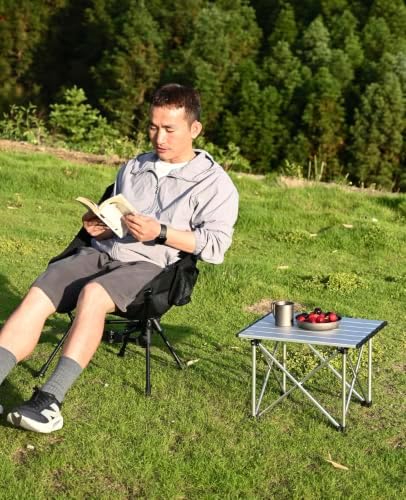 iClimb Ultralight Compact Camping Folding Table (Reinforced Silver - S)