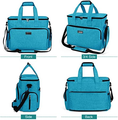 BAGLHER Dog Travel Bag, Pet Travel Bag (ALL Pet Travel Supplies), With 2 Pet Food Containers and 2 Collapsible Silicone Bowls; Essential Kits for Pet Travel Sky Blue