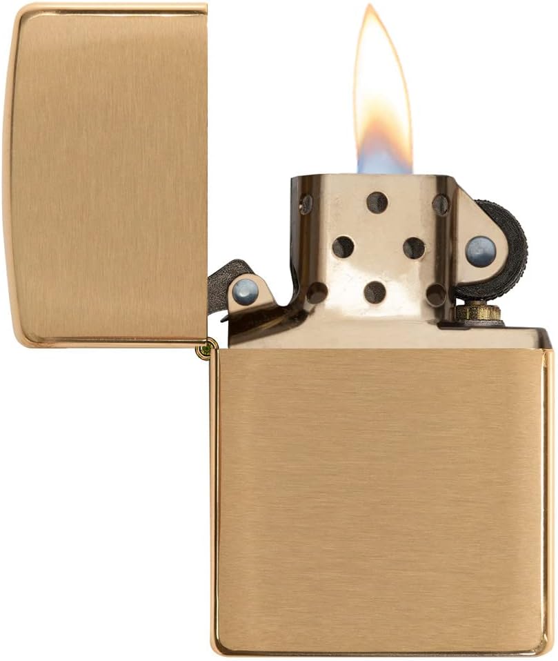 Zippo All-in-One Kit with Brushed Brass Windproof Lighter