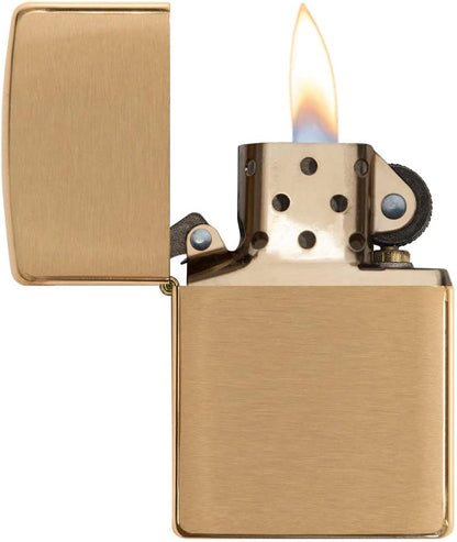 Zippo All-in-One Kit with Brushed Brass Windproof Lighter