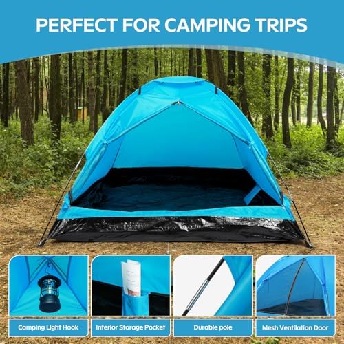 Wingedsteed 2 Person Camping Tent Waterproof Portable Dome Tent for Hiking Backpacking, Easy Setup with Rainfly and Carry Bag