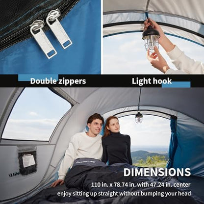 EchoSmile Instant Pop Up Camping Tent, 2/4/6 Person Easy Setup Tent