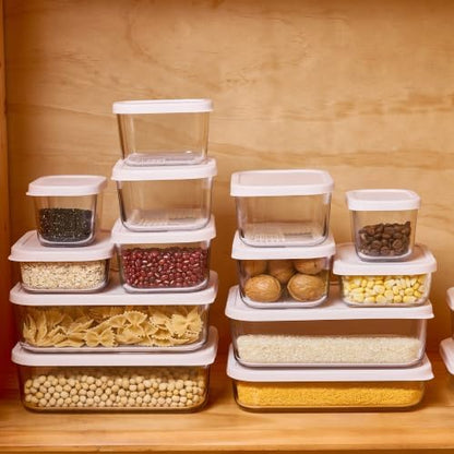 Glass Food Storage Containers with Lids — 6 Piece — 17.6 oz Glass with BPA-Free Leak Resistant Stackable Lids — Microwave, Oven & Dishwasher Safe — Ideal for Meal Prep & More - Berry Blush