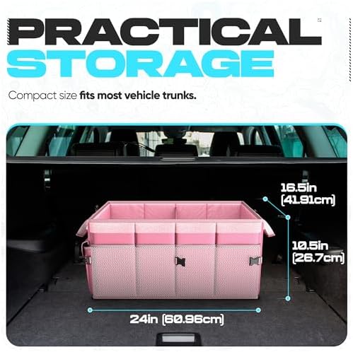 FORTEM Trunk Organizer - Foldable Car Organizer & Storage for SUVs & Trucks