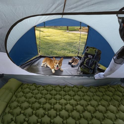 Night Cat Pop Up Tent 2-3 Persons Instant Set Up Tent with Footprint Tarp & Porch, Automatic Double Layer Waterproof Camping Tent with Rainfly