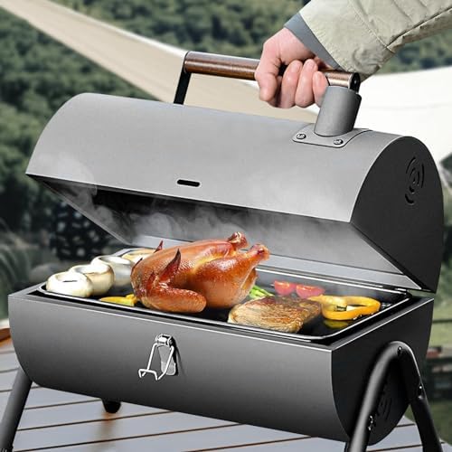 Portable Charcoal Grill: Double-Sided BBQ Grill for Camping and Picnics