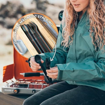 FULL WiNDSOR - MAGWARE Magnetic Travel Camping Cutlery Utensils Set