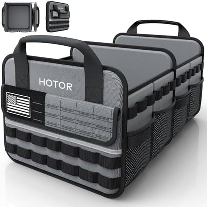 HOTOR Tactical Trunk Organizer - Car Storage with Front MOLLE Pockets