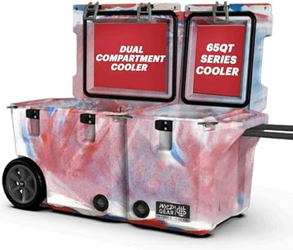 Wyld Gear 65 Quart Dual Compartment Hard Cooler with Wheels