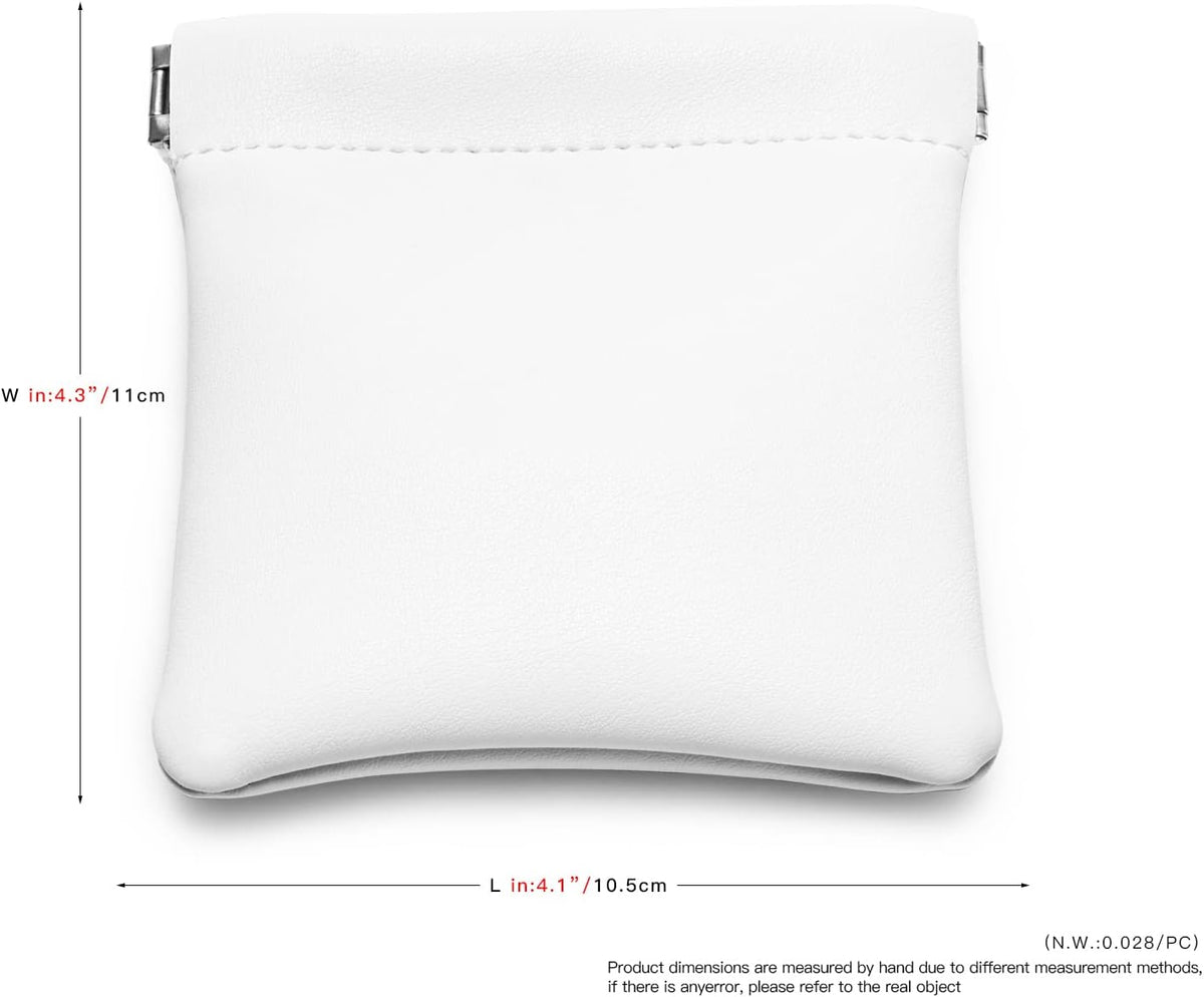 PU Leather Jewelry Travel Bag Leather Jewelry Pouch Christmas,Wedding Party Favor Gift Bag (L, Pearl White)