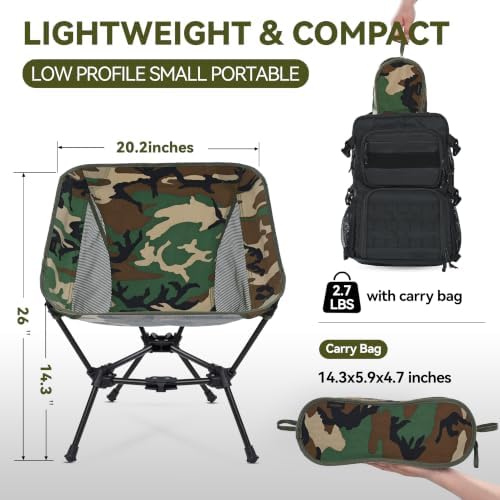 MARCHWAY Lightweight Folding Camping Chair, Portable, Compact and Sturdy