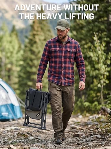 TIMBER RIDGE 400lbs Heavy Duty Camping Chair Portable Directors Chair