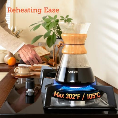 COSORI Pour Over Coffee Maker with Double Layer Stainless Steel Filter,8-Cup,34oz,Drip Coffee Maker,Coffee-Dripper Brewer,High Heat Resistant Carafe,also for Camping,Hiking,(Pack of 12)