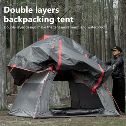 BISINNA Lightweight 2/2.5/3 Person Camping Backpacking Tent for 3 Season