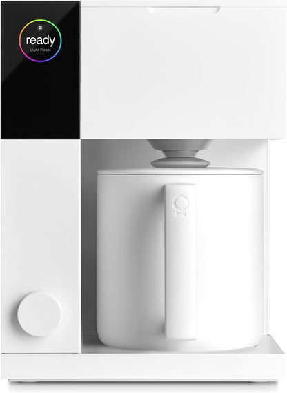 Fellow Aiden Precision Drip Coffee Maker, Thermal Carafe, Perfect Temperature Control, Bloom Cycle, Single Serve to 10 Cup Capacity, Matte White