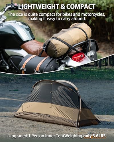 MC TOMOUNT Backpacking Tent Ultralight Nylon 1-2 Person Camping Tent