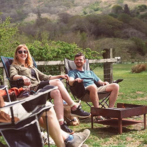 SUNNYFEEL Oversized Folding Rocking Camping Chair for Adults, 500lbs Grey
