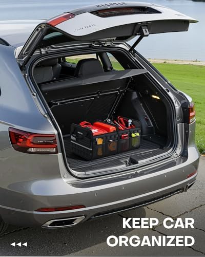 HOTOR Tactical Trunk Organizer - Car Storage with Front MOLLE Pockets