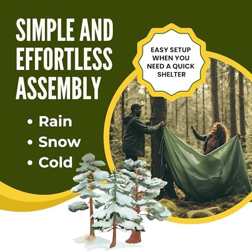 2-Person Ultralight Mylar Survival Tent, All-Weather, Emergency Whistle