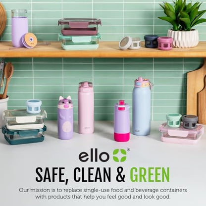 Ello Duraglass Refresh 3.4 Cup Meal Prep Containers, 10 Pc, Melon