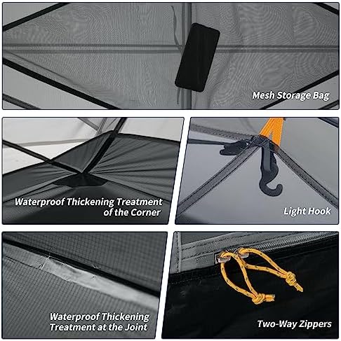 Naturehike Mongar 2 Person Backpacking Tent, 3 Season Ultralight Lightweight 2 Person Tent, Double Layer Free Standing Tents for Camping Hiking Cycling