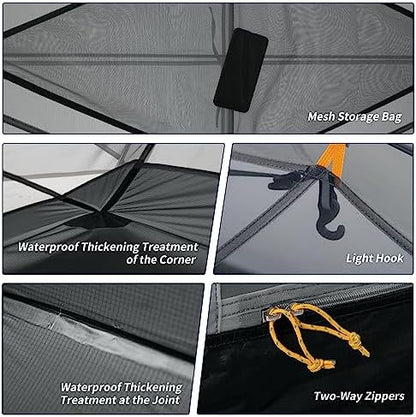 Naturehike Mongar 2 Person Backpacking Tent, 3 Season Ultralight Lightweight 2 Person Tent, Double Layer Free Standing Tents for Camping Hiking Cycling