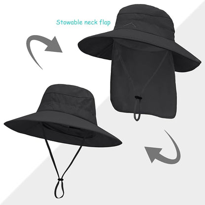 Sun Hats for Men Women, UPF50+ Protection Safari Hat, Wide Brim Fishing Hat - Image 2